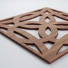 Ekena Millwork Medium Baytown Decorative Fretwork Wood Wall Panels, Walnut, 15 3/8"W x 15 3/8"H x 3/8"T WALW16X16X0375BYTWA